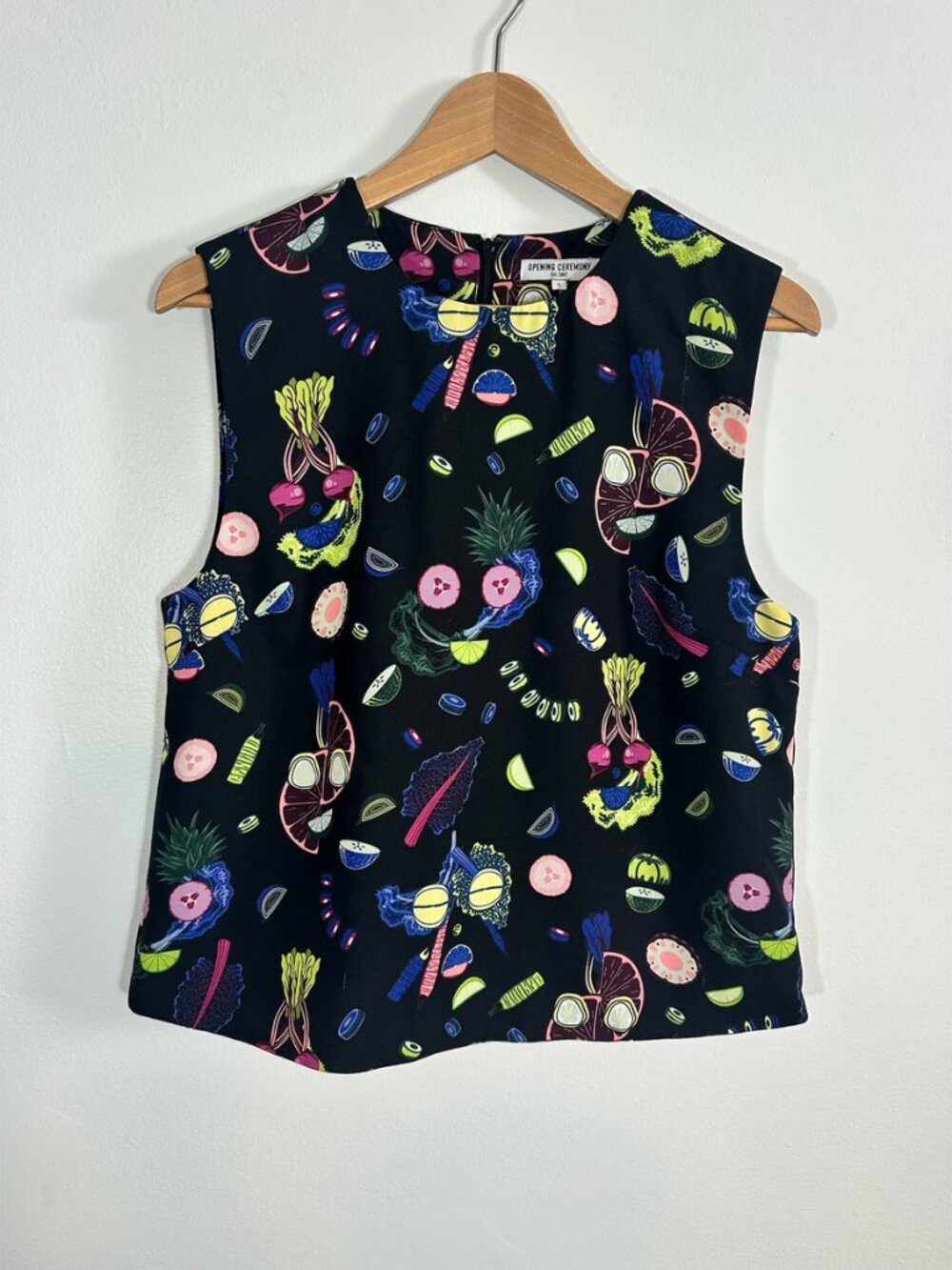 Opening Ceremony Fruit Print Sleeveless Top Large